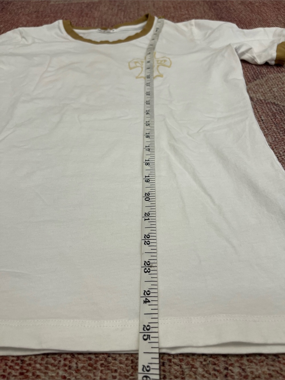 The Bee and the Fox Love Now peace bird white and Tan Ringer tee size medium - Picture 2 of 6